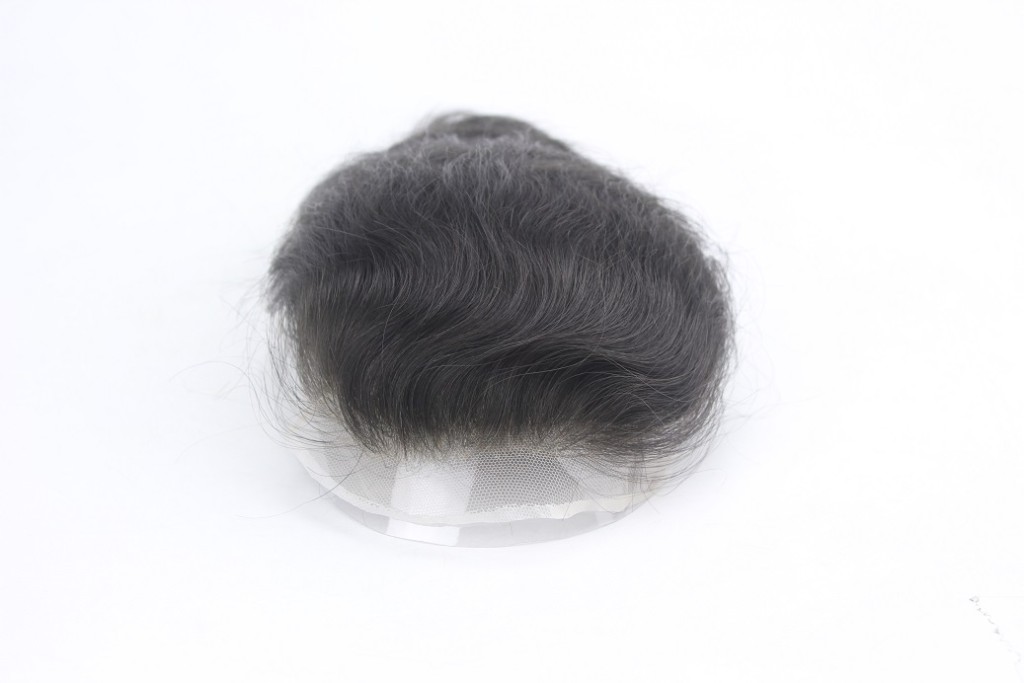 Swiss Lace Toupet mit natürlichem abgestuften unsichtbaren Haaransatz